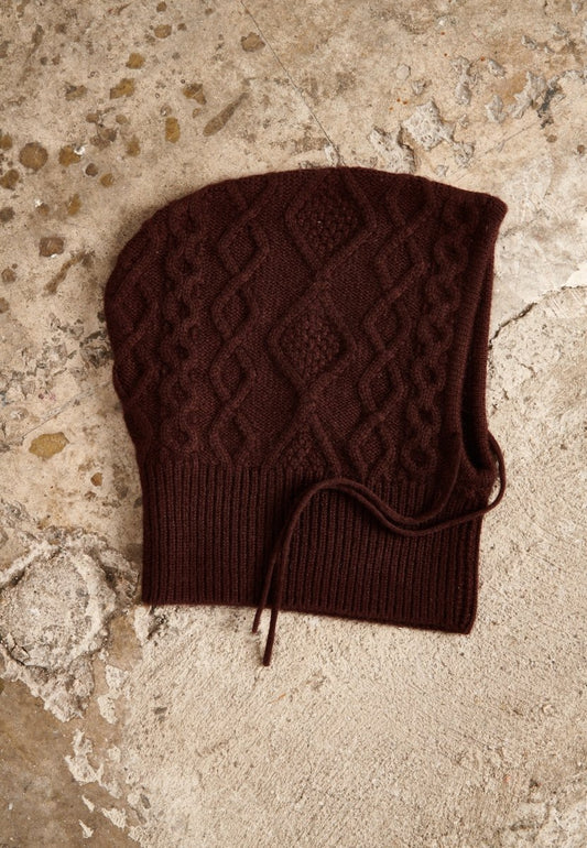 Bonnet cachemire 8 fils marron femme - UNI 19 - Studio cashmere8