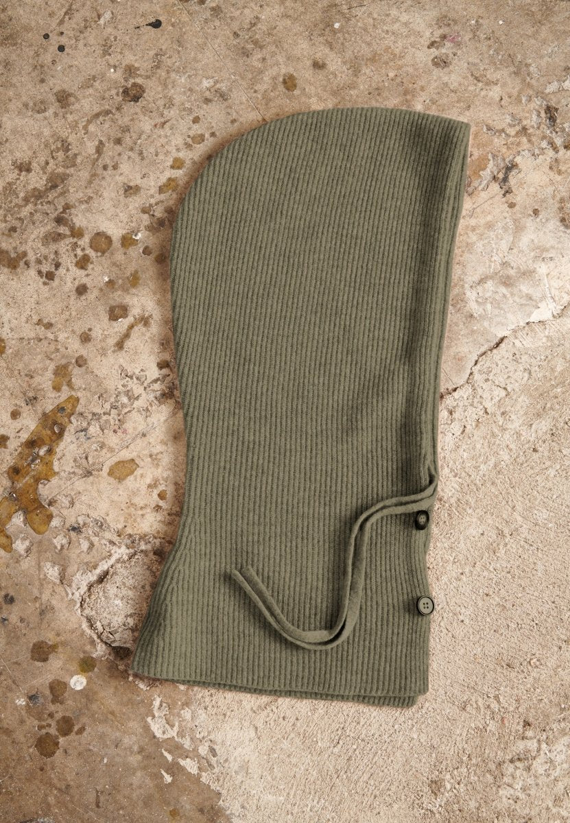 Bonnet cachemire kaki taupe chiné femme - UNI 20 - Studio cashmere8
