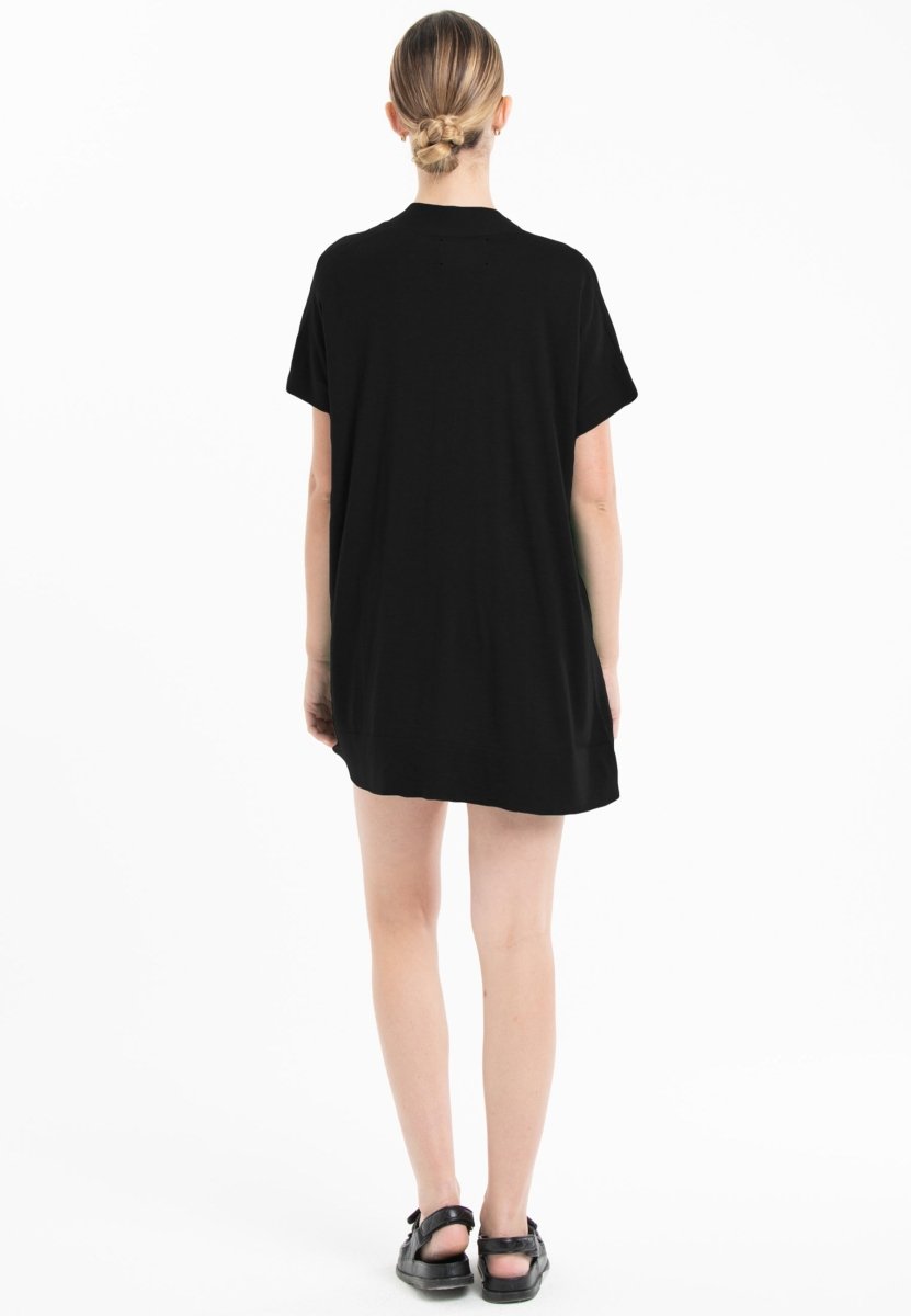 Gilet à manches courtes ultrafin cachemire et laine noir femme - KELLY 5 - Studio cashmere8