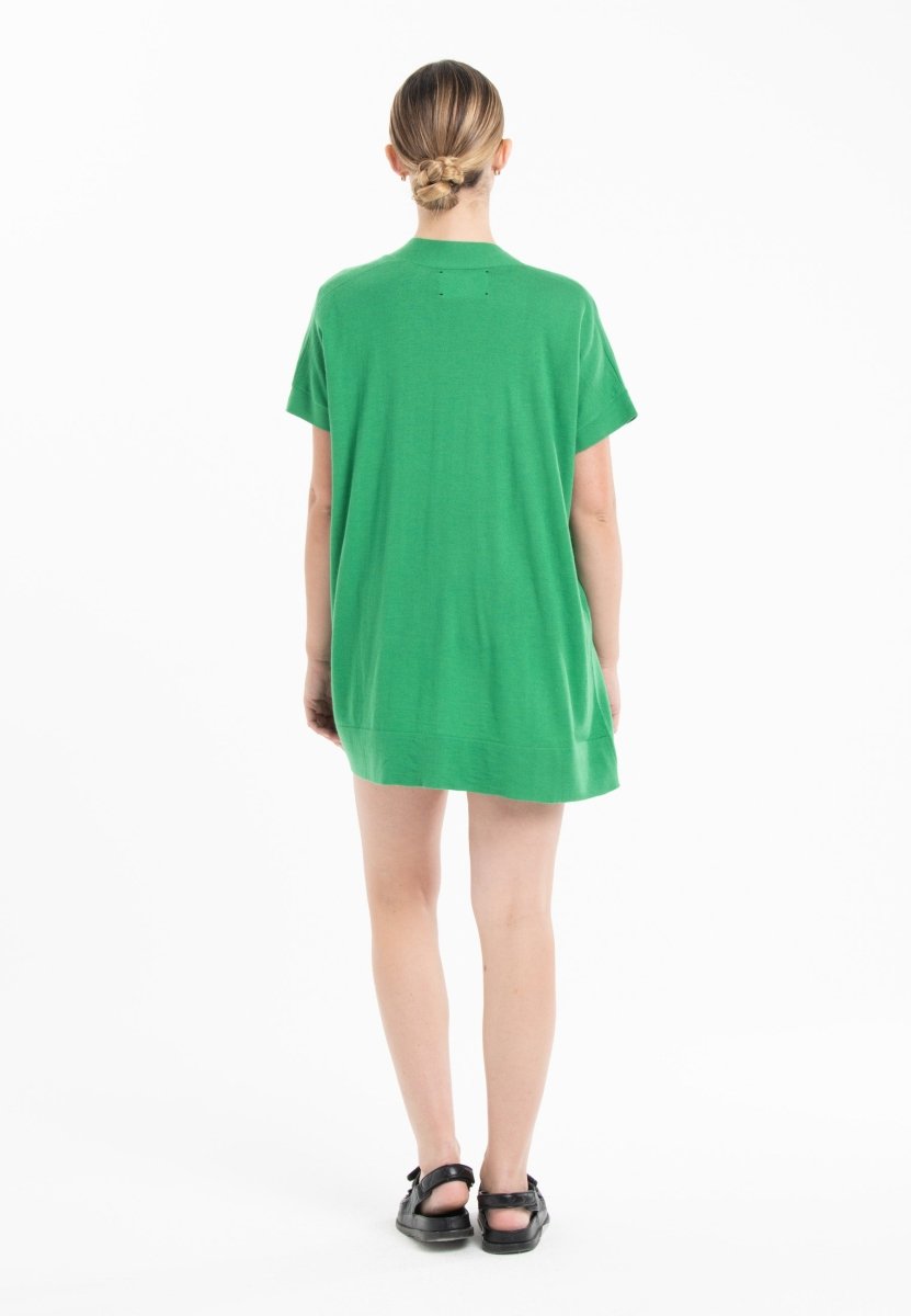 Gilet à manches courtes ultrafin cachemire et laine vert femme - KELLY 5 - Studio cashmere8