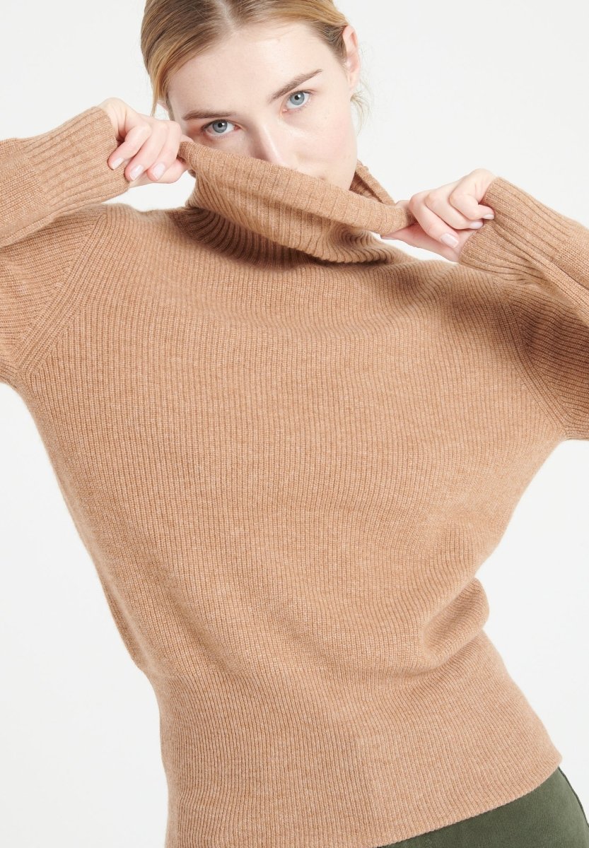 Pull col roulé classique en Cachemire Femme naturel | Eric Bompard Pull col roulé classique en Cachemire Femme naturel | Eric Bompard