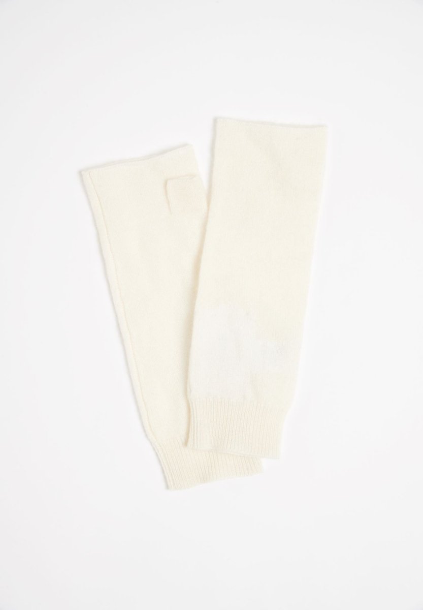 Mitaines en cachemire blanc écru - Studio cashmere8