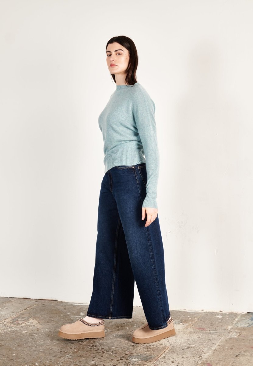 Pull col rond cachemire vert d'eau femme - RIA 2 - Studio cashmere8