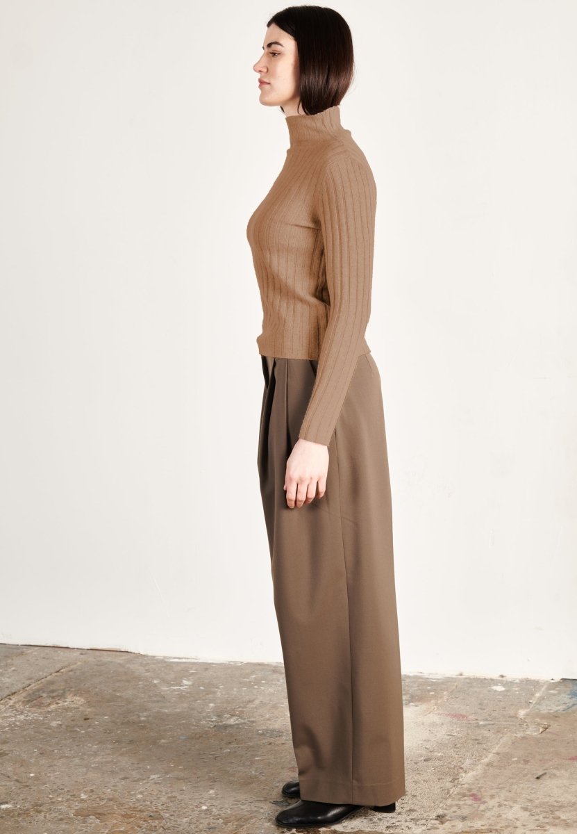 Pull col roulé cachemire camel femme - HANA 13 - Studio cashmere8
