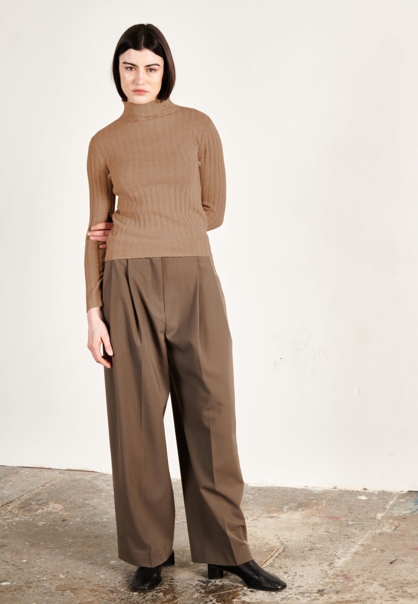 Pull col roulé cachemire camel femme - HANA 13 - Studio cashmere8