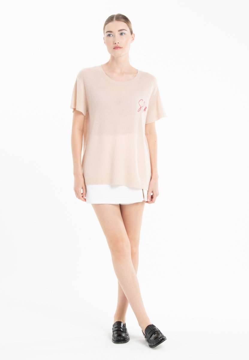 T-shirt col rond cachemire skin imprimé femme - KELLY 12 - Studio cashmere8