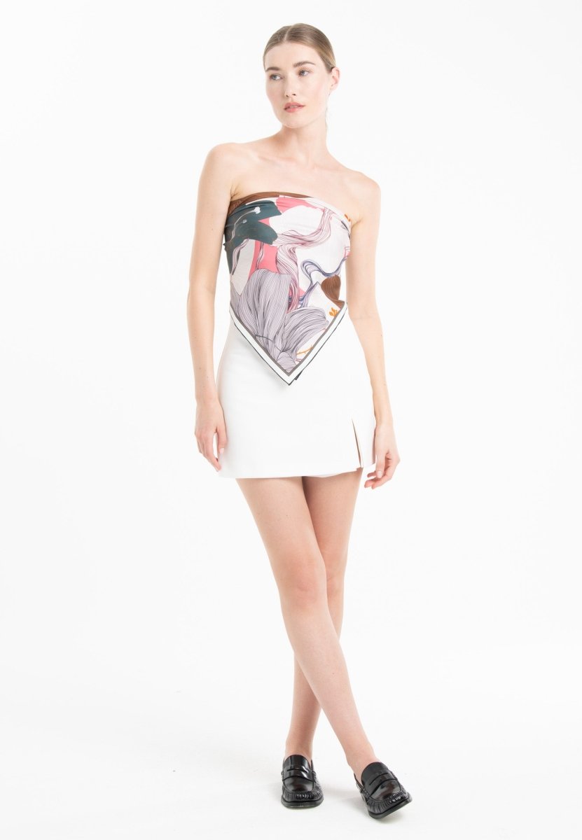 UNI 15 Carré en soie imprimé floral multicouleur - Studio cashmere8