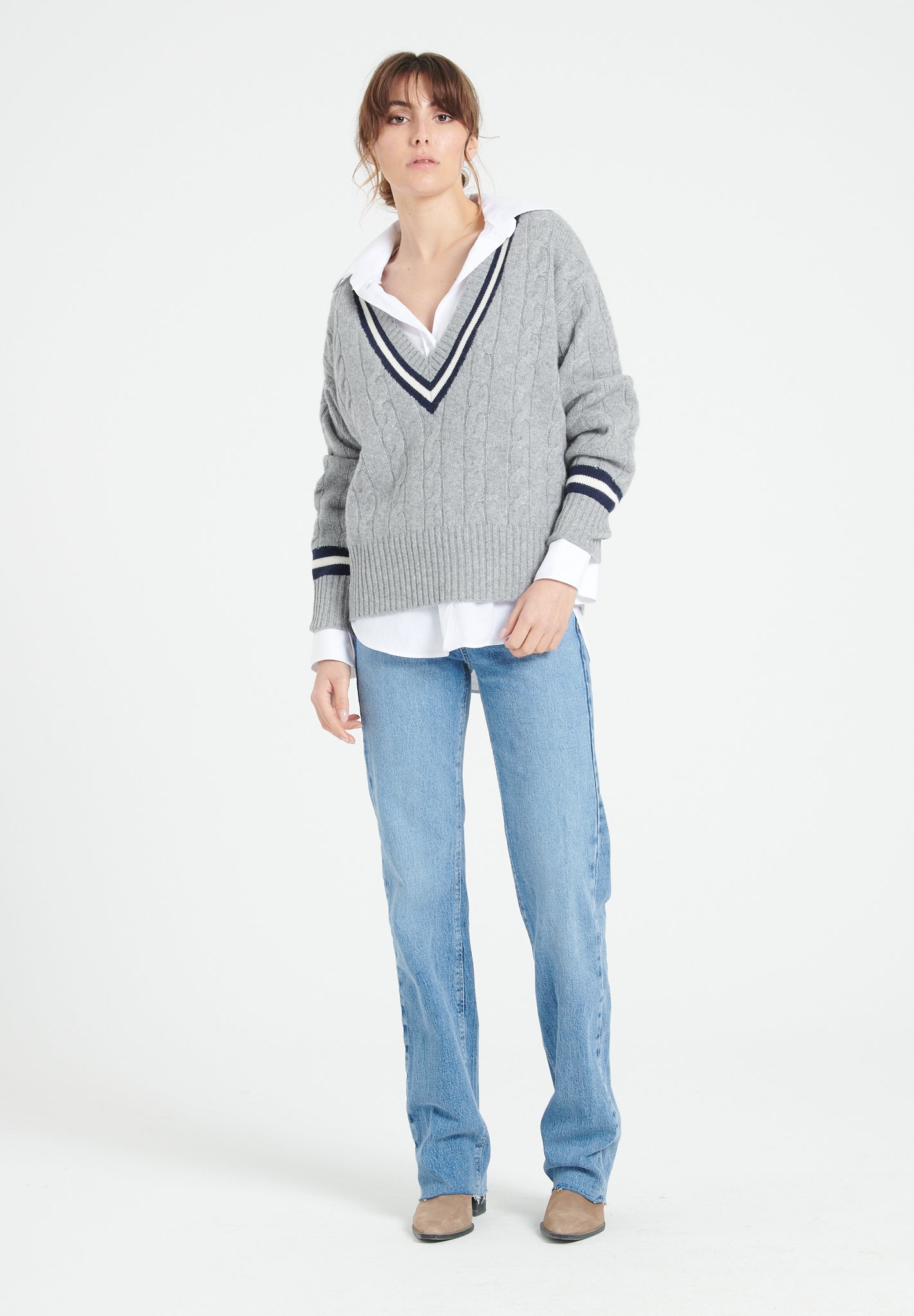 Pull cachemire 6 fils femme best sale