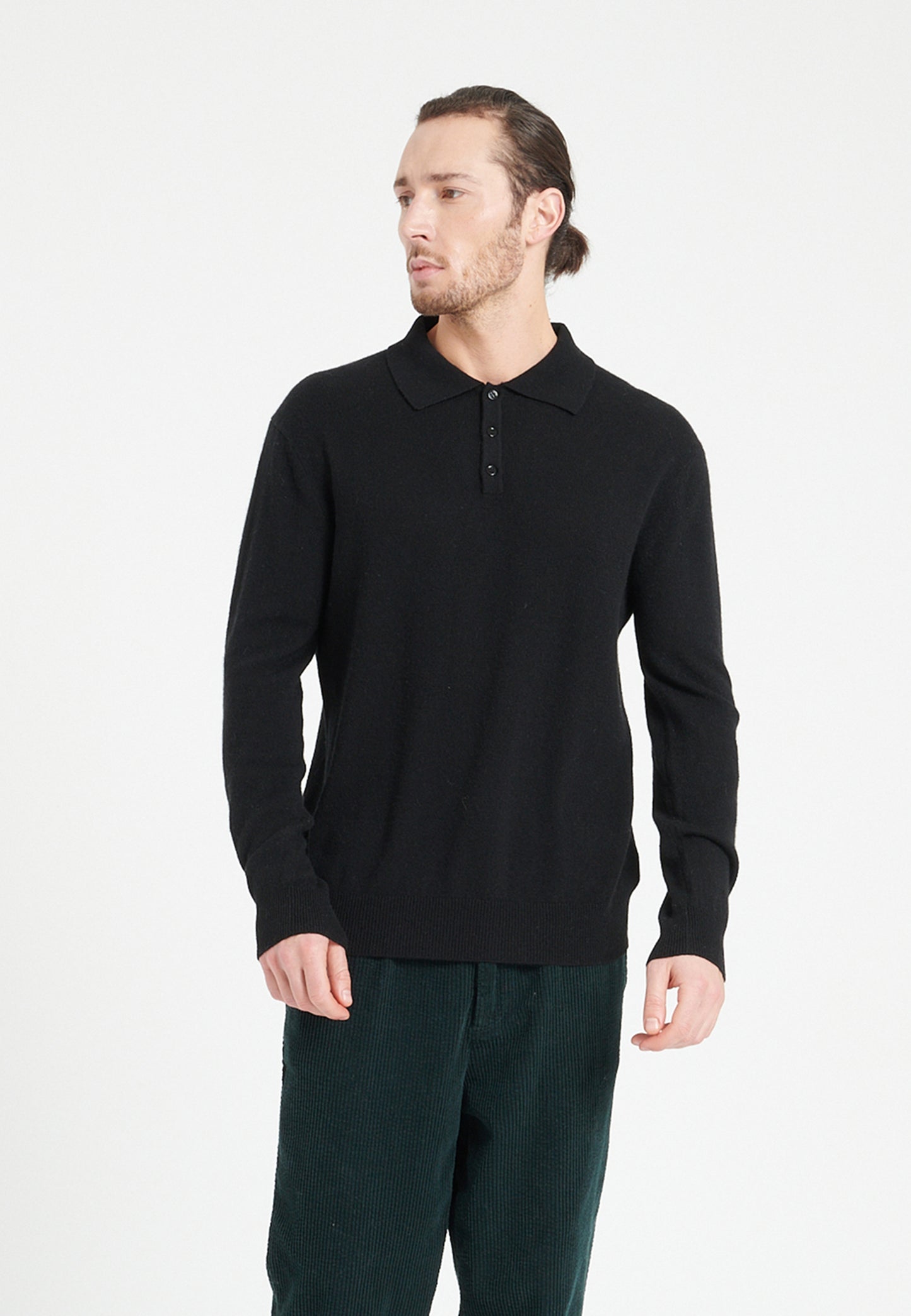 Polo cachemire noir homme - LUKE 5
