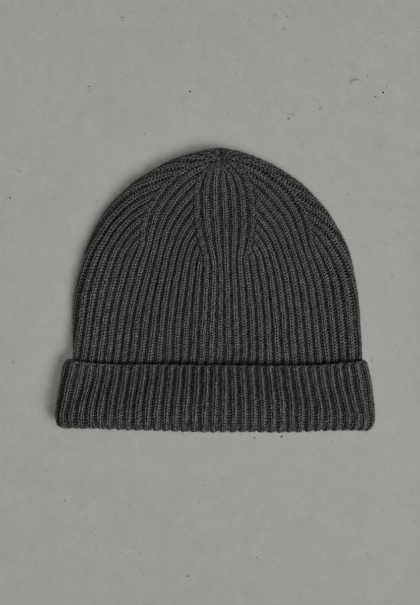 Bonnet unisexe en cachemire 4 fils gris anthracite - UNI 11 - Studio Cashmere8