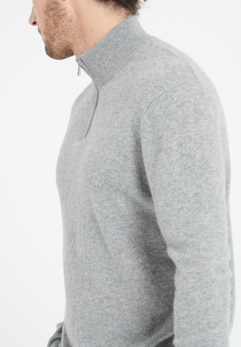 Pull zippé avec cachemire | Gris | Tommy Hilfiger Pull zippé avec cachemire | Gris | Tommy Hilfiger
