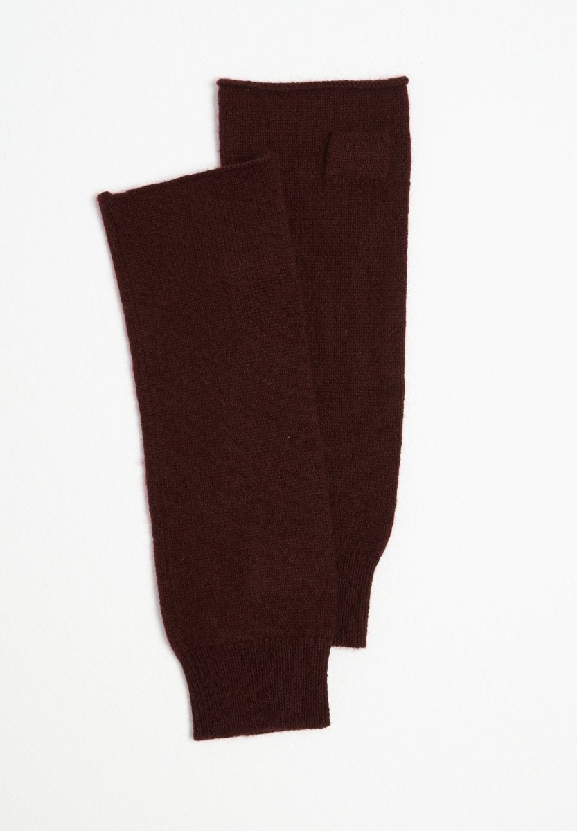Mitaines unisexe en cachemire marron - UNI 3 - Studio Cashmere8