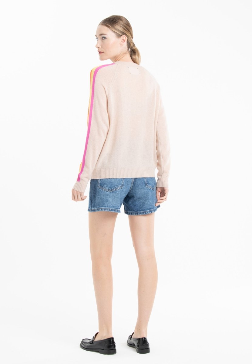 Pull col rond cachemire skin/ mandarine/ jaune/ rose femme - KELLY 30 - Studio cashmere8