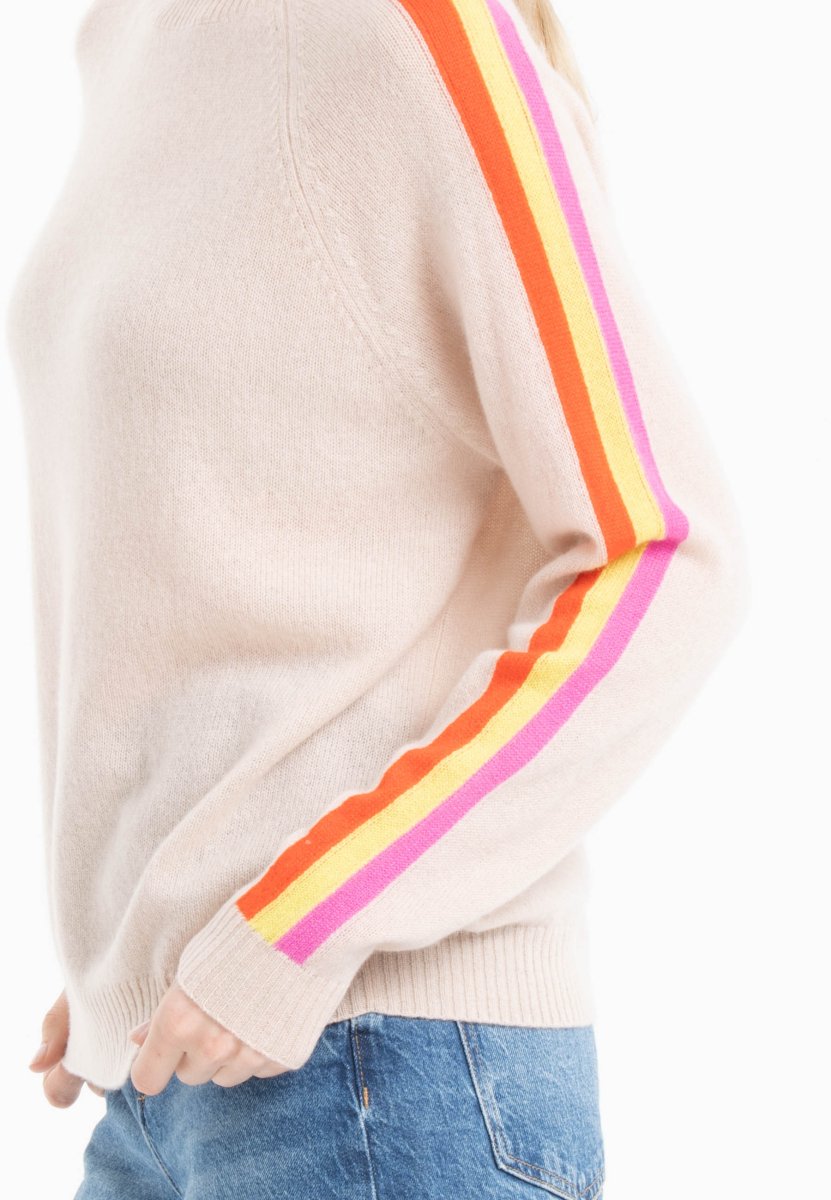 Pull col rond cachemire skin/ mandarine/ jaune/ rose femme - KELLY 30 - Studio cashmere8