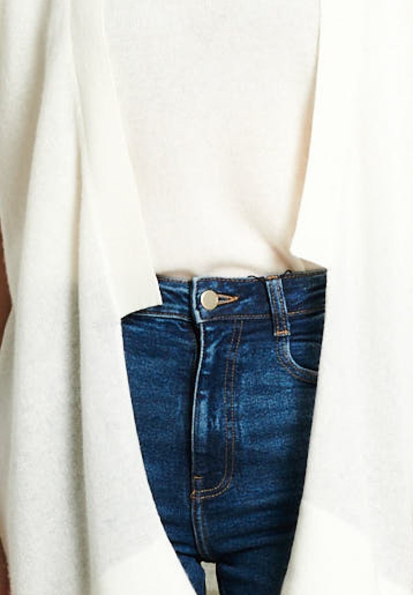 RIA 4 Kimono en cachemire blanc écru - Studio cashmere8