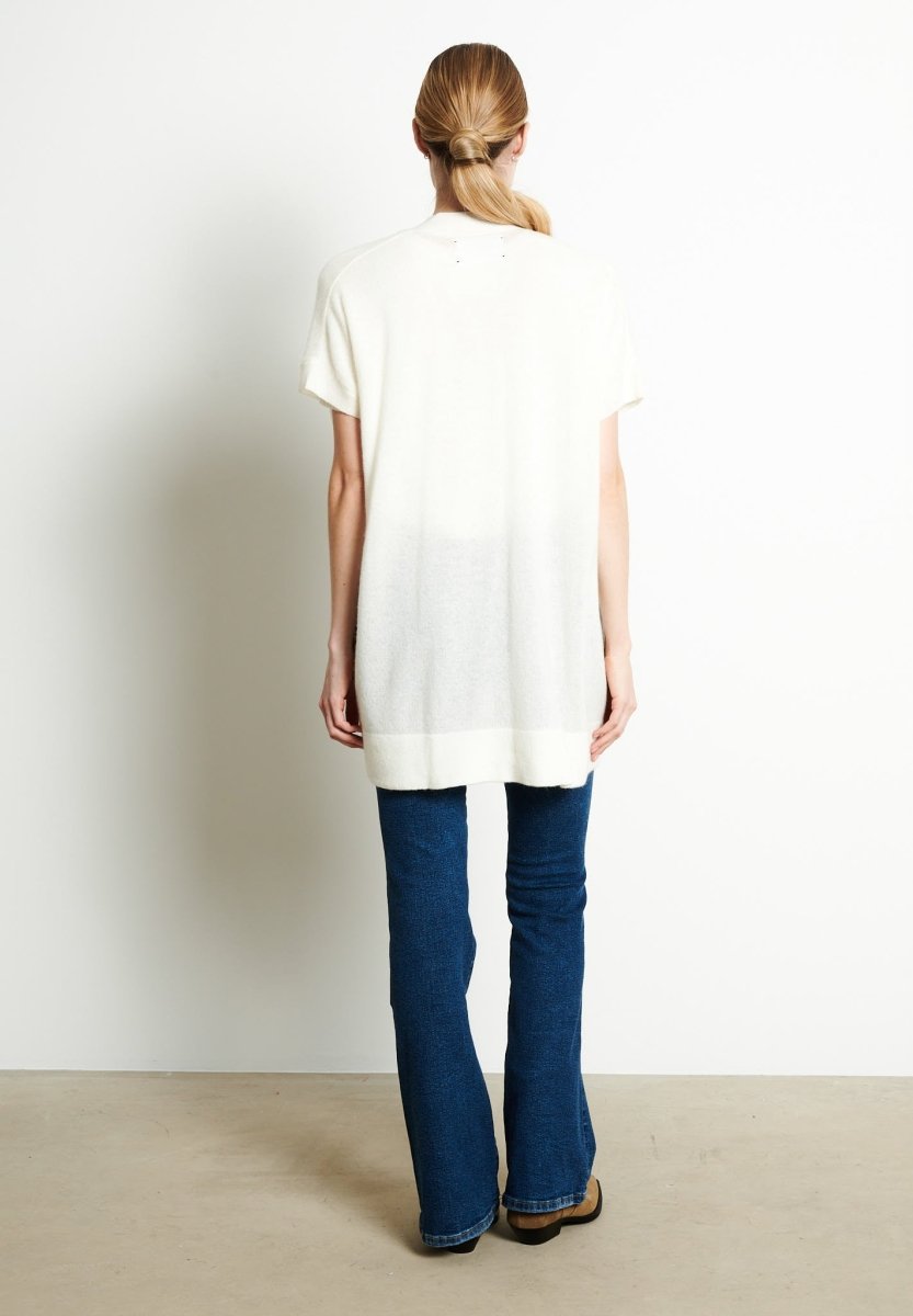 RIA 4 Kimono en cachemire blanc écru - Studio cashmere8