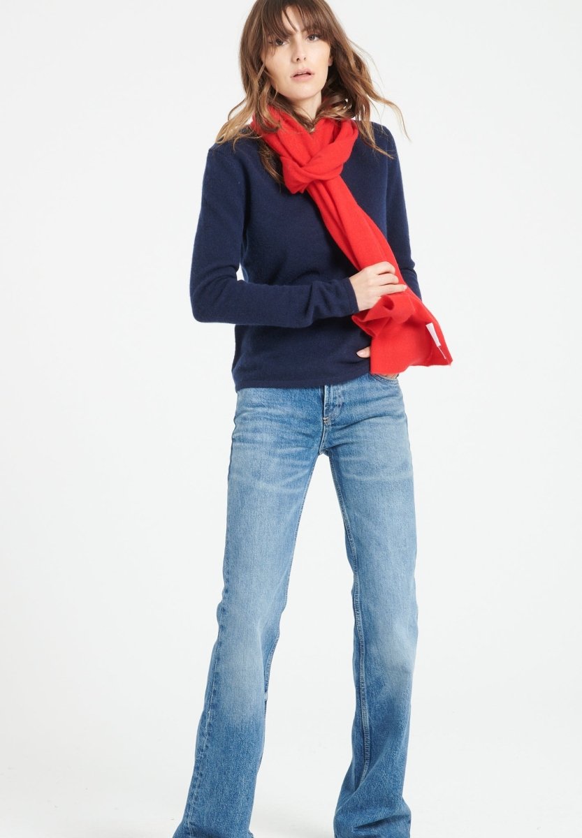 Écharpe unisex en cachemire rouge - UNI 1 - Studio Cashmere8